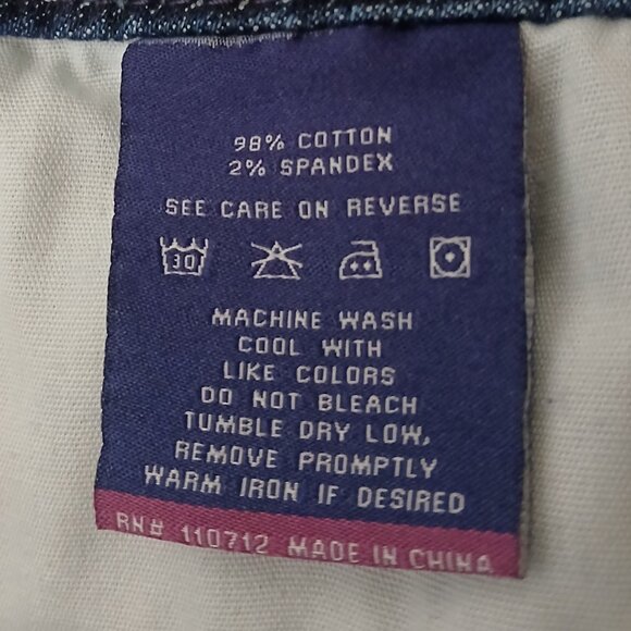 Vigoss Jeans Plus Size 20 Dublin Capri Low Rise Embellished Dark Denim Stretch - Picture 11 of 11